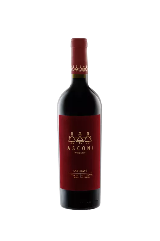 Asconi VELVET Saperavi Red dry wine 0.75l photo 1