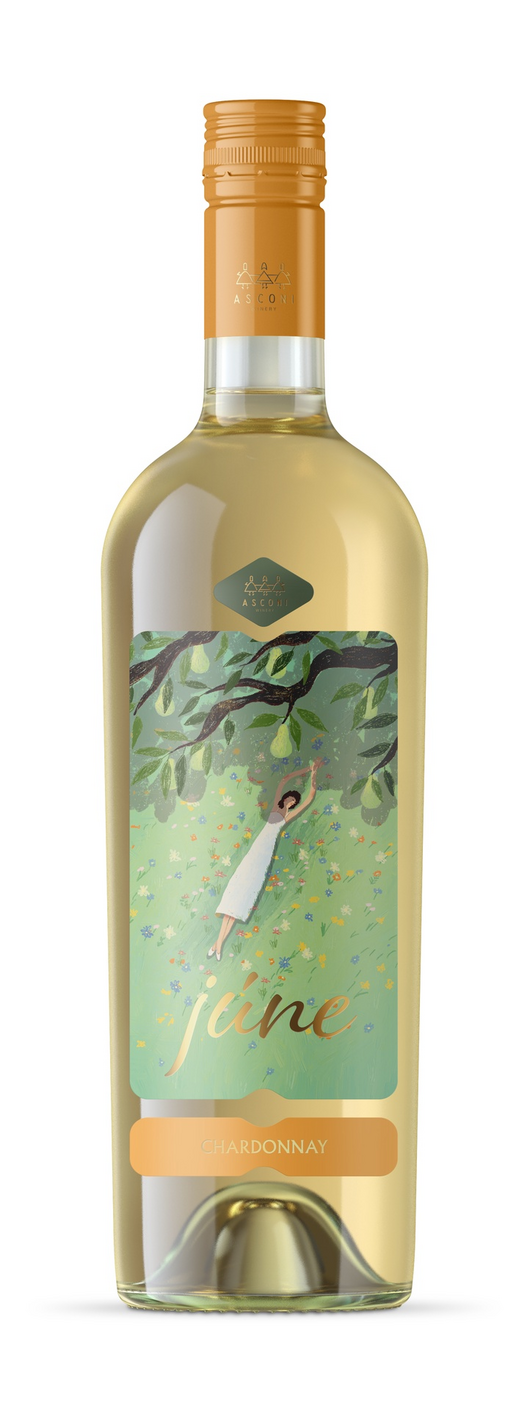 Asconi JUNE Chardonnay White dry wine 0.75l photo trumbs 1
